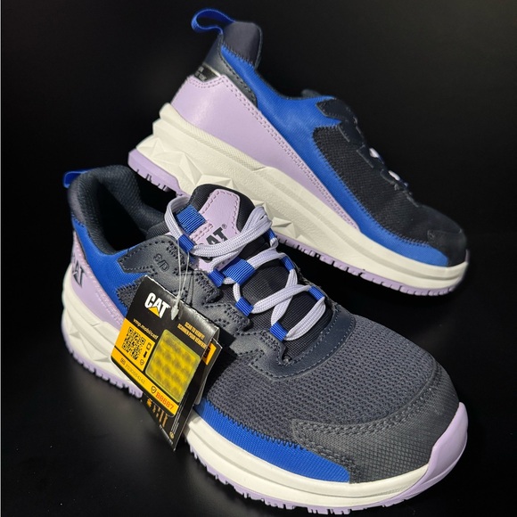 Caterpillar Shoes - NWT Cat Streamline Women’s 6.5 Composite Toe Safety Shoe in Total Eclipse/Lilac